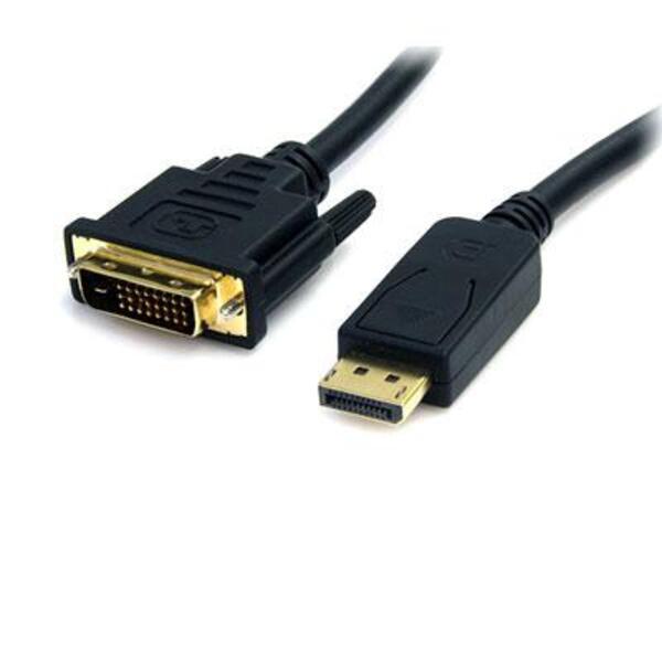 A StarTech.com 6ft (1.8m) DisplayPort to DVI Cable, 1080p Video, DisplayPort to DVI-D Adapter/Converter Cable, DP 1.2 to DVI Monitor Cable.