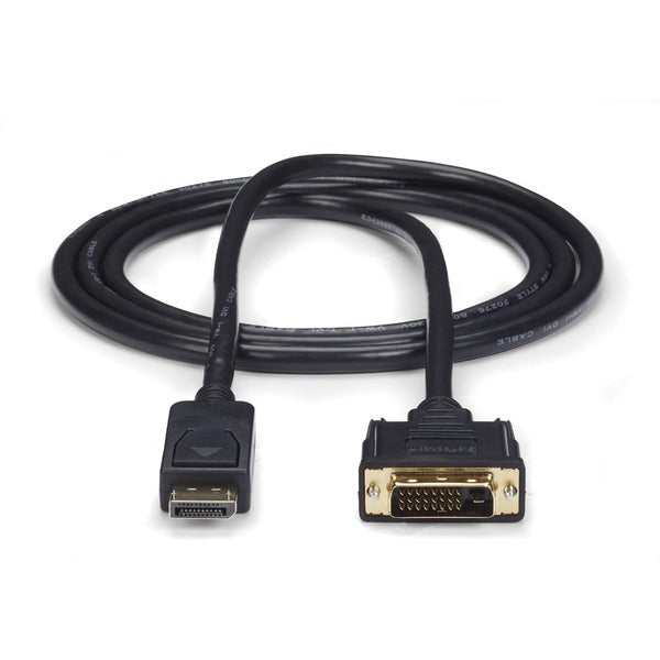 A StarTech.com 6ft (1.8m) DisplayPort to DVI Cable, 1080p Video, DisplayPort to DVI-D Adapter/Converter Cable, DP 1.2 to DVI Monitor Cable.