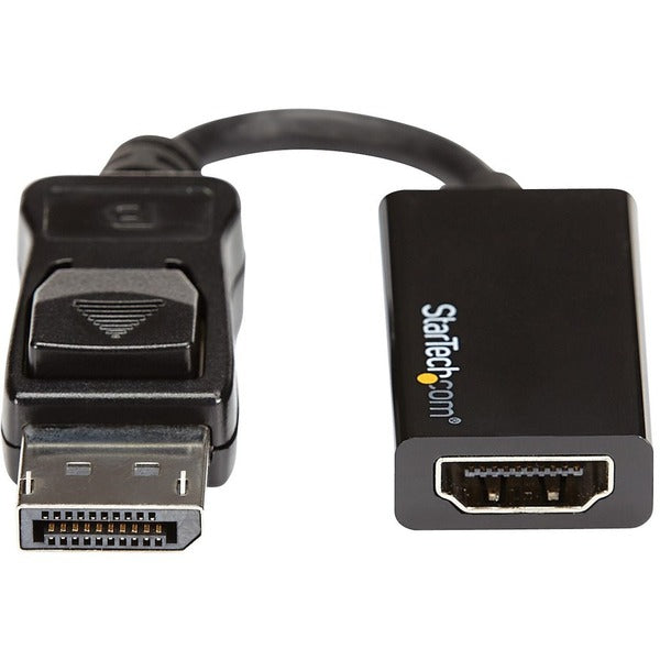 A StarTech.com DisplayPort to HDMI Adapter, 4K 60Hz Active DP 1.4 to HDMI 2.0 Video Converter for Monitor/Display, Latching DP Connector.