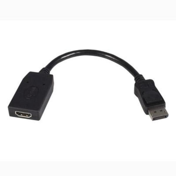A black StarTech.com DisplayPort to HDMI Adapter, 1080p DP to HDMI Adapter/Video Converter, VESA Certified, DP to HDMI Monitor/Display, Passive.