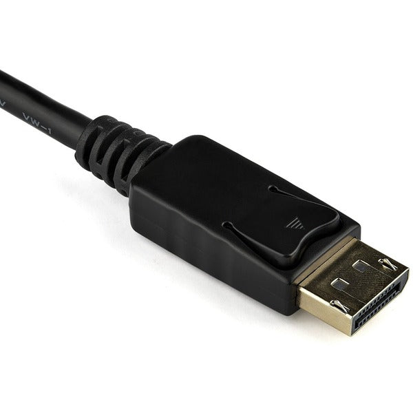 A StarTech.com DisplayPort to VGA Video Adapter Converter on a white background.