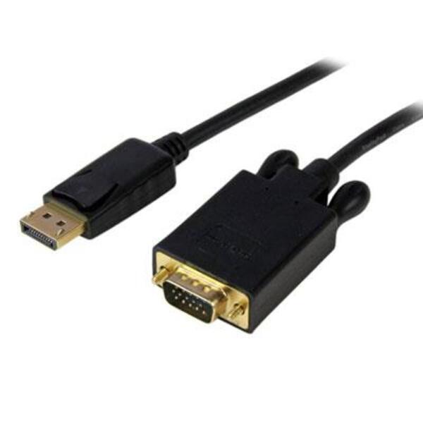 A StarTech.com 3ft (1m) DisplayPort to VGA Cable, Active DisplayPort to VGA Adapter Cable, 1080p Video, DP to VGA Monitor Converter Cable.