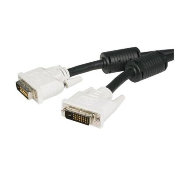 A pair of StarTech.com 6 ft DVI-D Dual Link Cables - M/M on a white background.