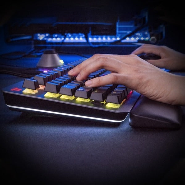 A Thermaltake ARGENT K5 RGB Gaming Keyboard with mechanical keyswitches.