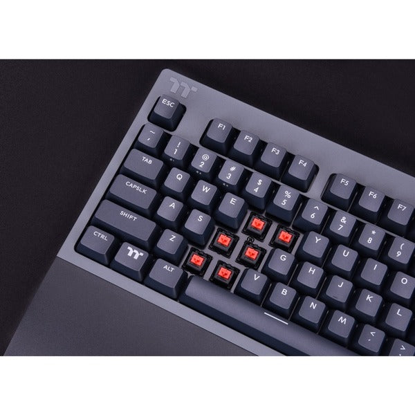 A Thermaltake W1 WIRELESS Gaming Keyboard Cherry MX Red on a white background.