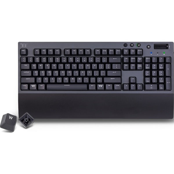 A Thermaltake W1 WIRELESS Gaming Keyboard Cherry MX Red on a white background.