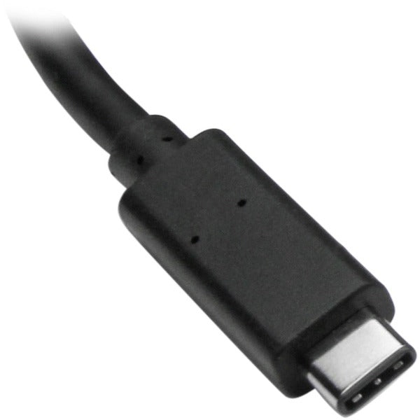 This StarTech.com USB-C to Ethernet Adapter - Gigabit - 3 Port USB C to USB Hub and Power Adapter - Thunderbolt 3 Compatible comes with a USB cable for seamless connectivity.