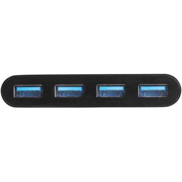 A StarTech.com USB C Hub - 4 Port USB C to USB-A (4x) - Bus Powered USB Hub - USB Type C to USB Hub - USB-C to USB - USB 3.1 Type C adapter with two usb ports.
