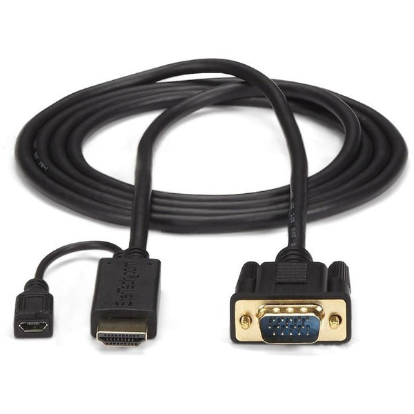 A StarTech.com HDMI to VGA Cable - 6 ft / 2m - 1080p - 1920 x 1200 - Active HDMI Cable - Monitor Cable - Computer Cable.
