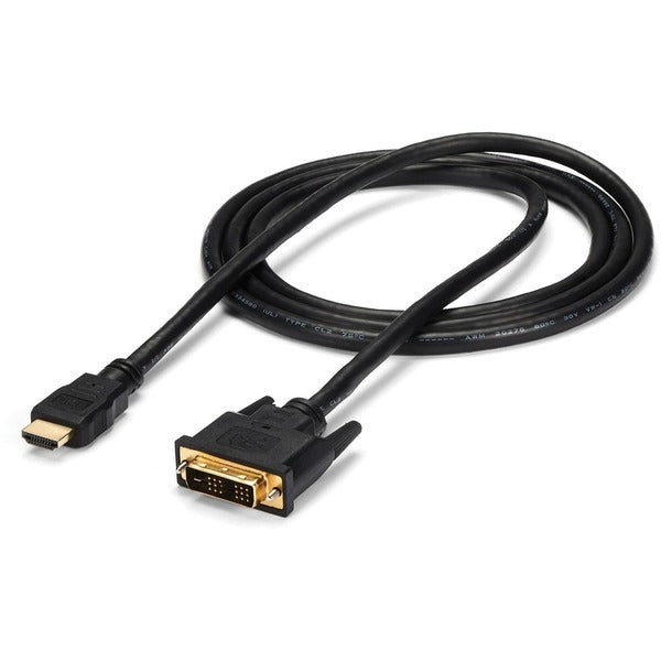 A StarTech.com HDMI to DVI Cable - 6 ft / 2m - HDMI to DVI-D Cable - HDMI Monitor Cable - HDMI to DVI Adapter Cable.
