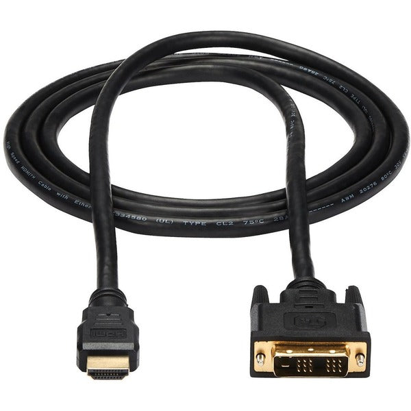 A StarTech.com HDMI to DVI Cable - 6 ft / 2m - HDMI to DVI-D Cable - HDMI Monitor Cable - HDMI to DVI Adapter Cable.