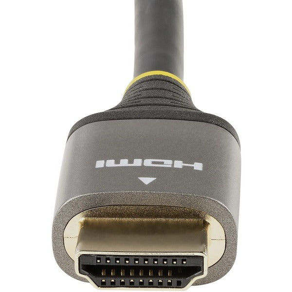 A pair of StarTech.com 6ft (2m) Premium Certified HDMI 2.0 Cables, High Speed Ultra HD 4K 60Hz HDMI Cables with Ethernet, HDR10, UHD HDMI Monitor Cord with gold connectors.