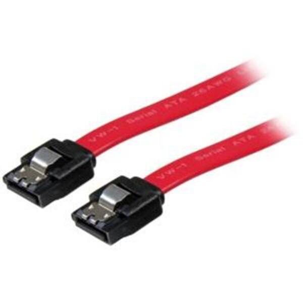 Two StarTech.com 24in Latching SATA Cables - M/M - Serial ATA / SAS cables - Serial ATA 150/300 - 7 pin Serial ATA - 7 pin Serial ATA - 61 cm on a white background.