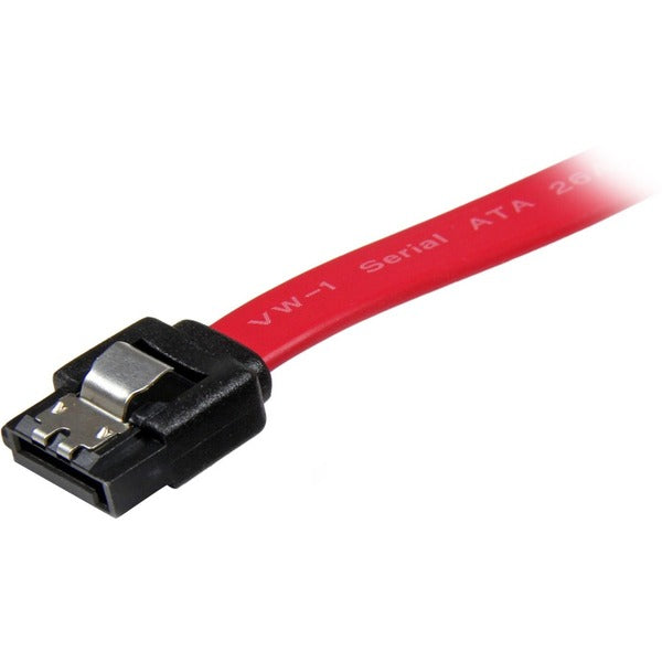 Two StarTech.com 24in Latching SATA Cables - M/M - Serial ATA / SAS cables - Serial ATA 150/300 - 7 pin Serial ATA - 7 pin Serial ATA - 61 cm on a white background.