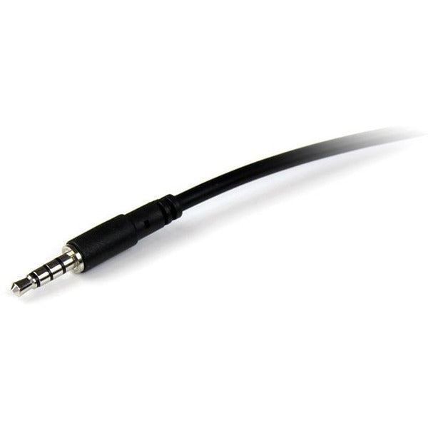 A pair of StarTech.com 2m 3.5mm 4 Position TRRS Headset Extension Cables - M/F on a white background.