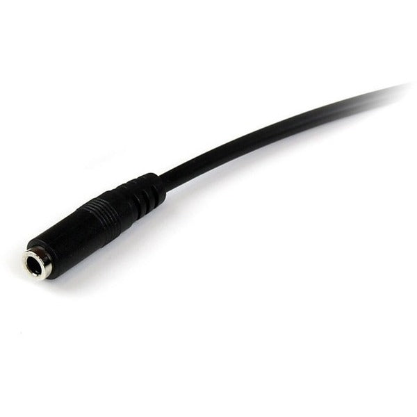 A pair of StarTech.com 2m 3.5mm 4 Position TRRS Headset Extension Cables - M/F on a white background.