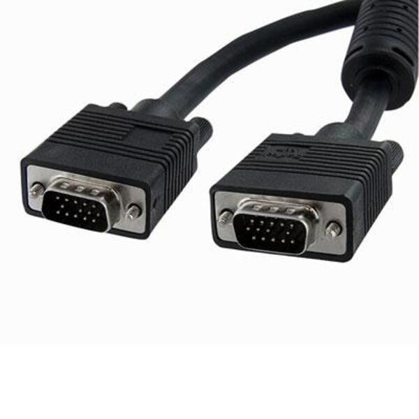 A pair of StarTech.com StarTech.com High-Resolution Coaxial SVGA - VGA Monitor cables on a white background.