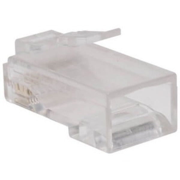 Clear Tripp Lite Cat6 Gigabit RJ45 Modular Connector Plug w/ Load Bar 100 Pack.