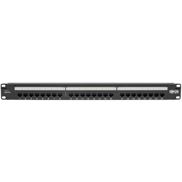 Tripp Lite Cat6 PoE Patch Panel 24-Port 110/Krone 568A/B RJ45 1URM TAA