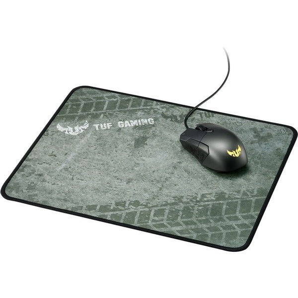 A grey TUF Gaming P3 Mousepad with Anti-fray Stitching with the word 'fut gaming' on it.