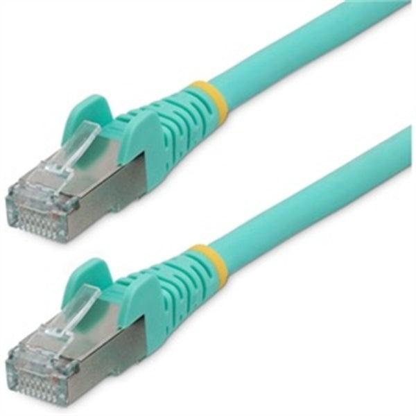 A pair of StarTech.com 25ft CAT6a Ethernet Cables in aqua.
