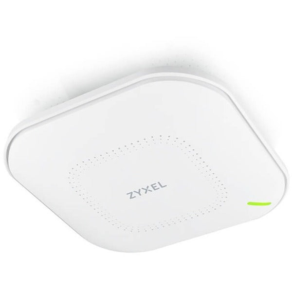 A ZYXEL NWA210AX 802.11ax wireless access point on a white surface.