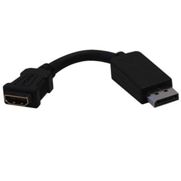 A black Tripp Lite DisplayPort to HDMI Adapter Converter DP to HDMI 6" adapter.