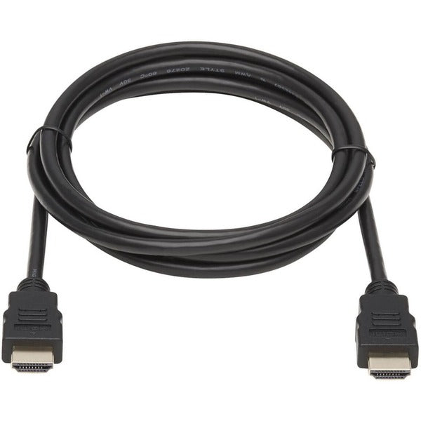 A pair of Tripp Lite High Speed HDMI Cables Ultra HD 4K x 2K Digital Video with Audio (M/M) Black 6ft on a white background.
