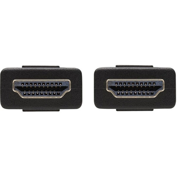 A pair of Tripp Lite High Speed HDMI Cables Ultra HD 4K x 2K Digital Video with Audio (M/M) Black 6ft on a white background.