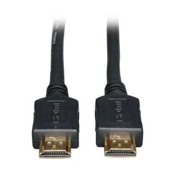 A pair of Tripp Lite 16ft High Speed HDMI Cable Digital Video with Audio 4K x 2K M/M 16' on a white background.
