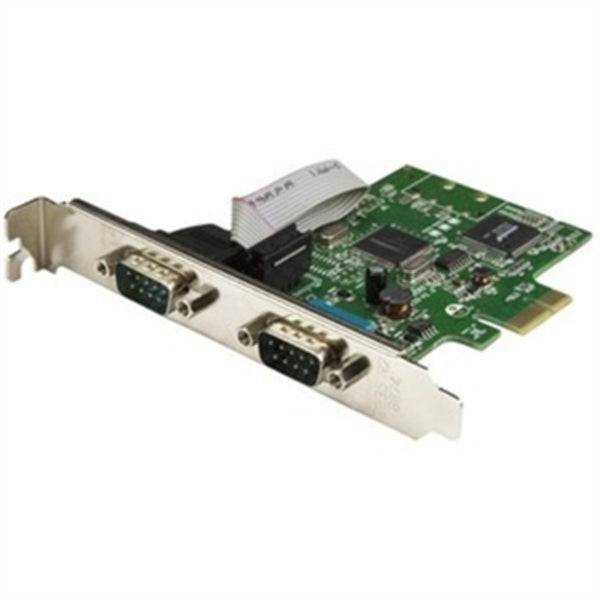 A StarTech.com PCI Express Serial Card - 2 port - Dual Channel 16C1050 UART - Serial Port PCIe Card - Serial Expansion Card.
