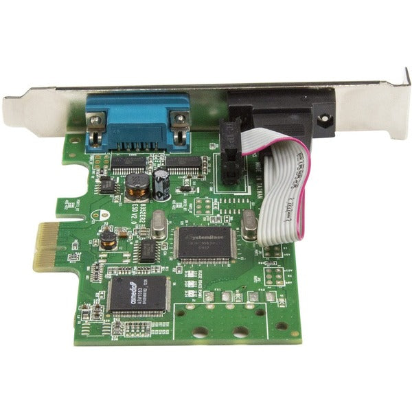 A StarTech.com PCI Express Serial Card - 2 port - Dual Channel 16C1050 UART - Serial Port PCIe Card - Serial Expansion Card.