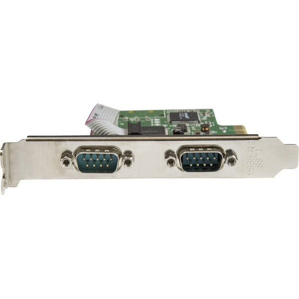 A StarTech.com PCI Express Serial Card - 2 port - Dual Channel 16C1050 UART - Serial Port PCIe Card - Serial Expansion Card.