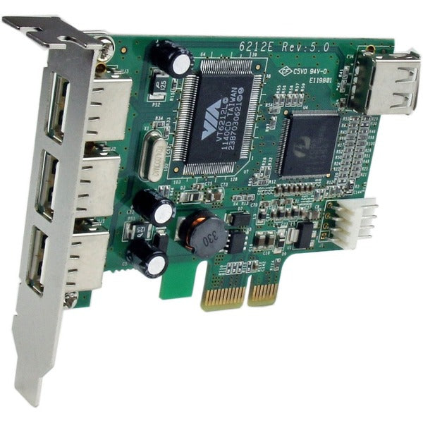 A StarTech.com 4-port PCI Express LP USB Adapter Card.
