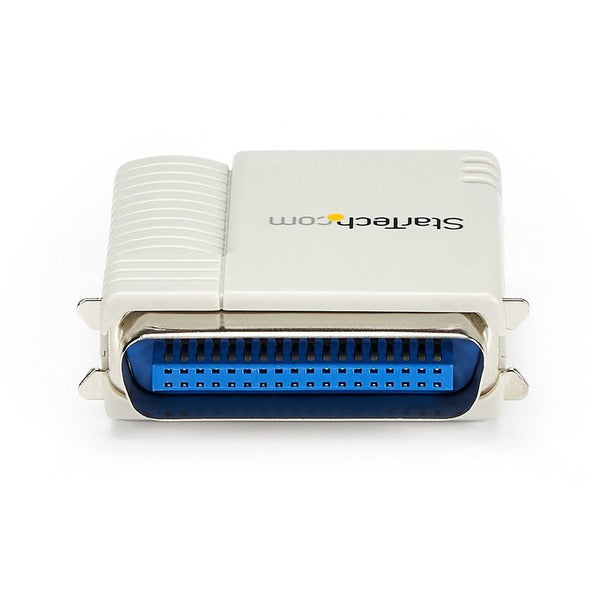 A StarTech.com 1 Port 10/100 Mbps Ethernet Parallel Network Print Server ethernet to ethernet adapter.