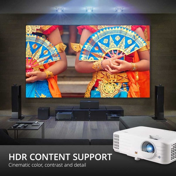 A ViewSonic PX701-4K DLP Projector on a white background.