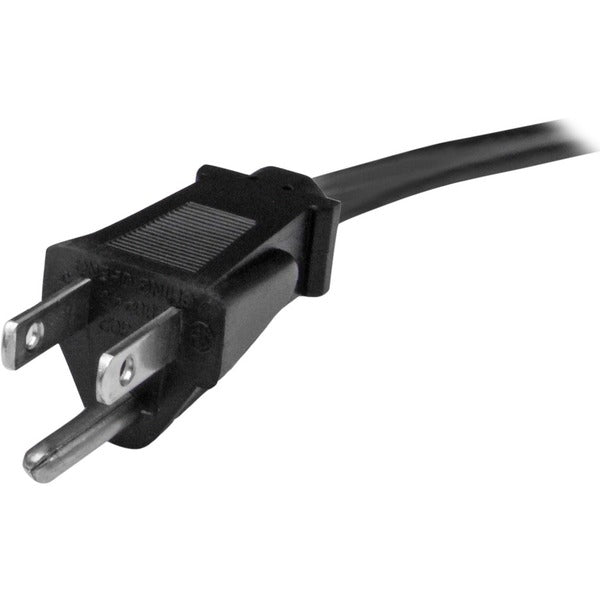 Two black StarTech.com 10ft (3m) Computer Power Y Cords, NEMA 5-15P to C13, 10A 125V, 18AWG, on a white background.
