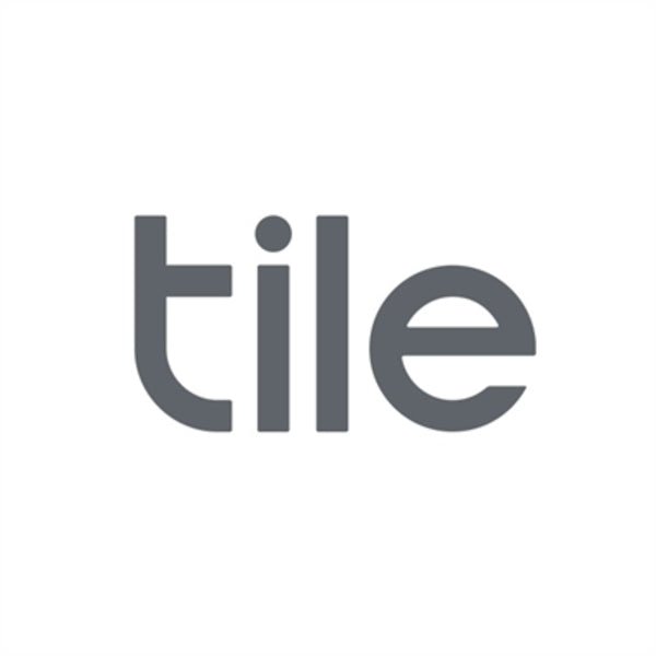 Tile Pro Asset Tracking Device logo on a white background featuring a water-resistant Tile Pro Asset Tracking Device.