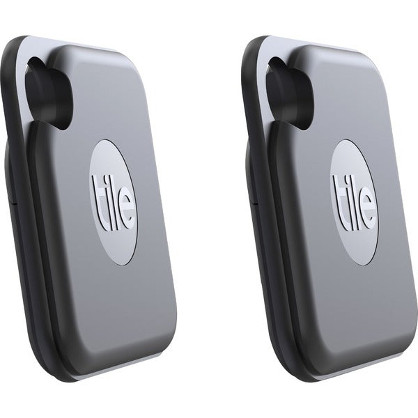 Tile Pro Asset Tracking Device logo on a white background featuring a water-resistant Tile Pro Asset Tracking Device.