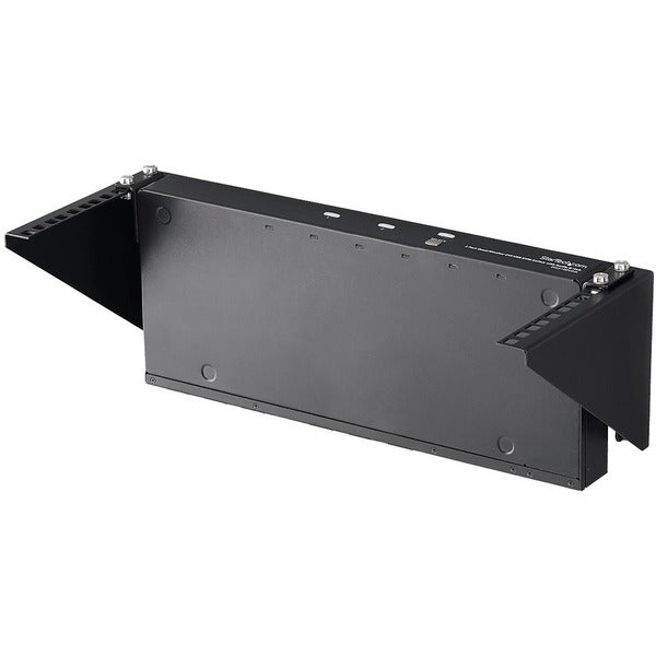 A StarTech.com 4U 19in Steel Vertical Wallmount Equipment Rack Bracket on a white background.