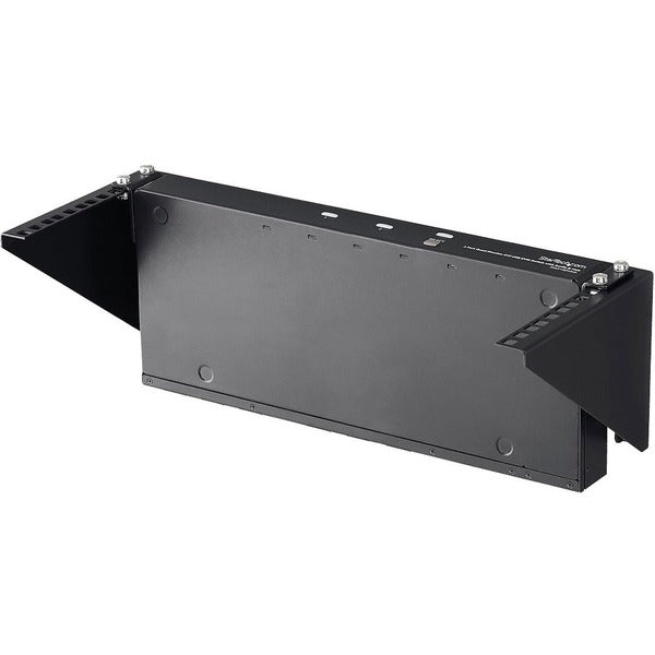 A StarTech.com 4U 19in Steel Vertical Wallmount Equipment Rack Bracket on a white background.
