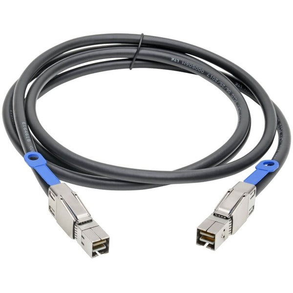 A Tripp Lite Mini-SAS External HD Cable SFF-8644 to SFF-8644 12 Gbps 2M 6.6ft scsi 10/100/1000 m scsi 10/100/1000 m scs.