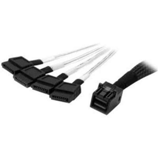 A StarTech.com 1m Internal Mini SAS to SATA cable with four connectors.