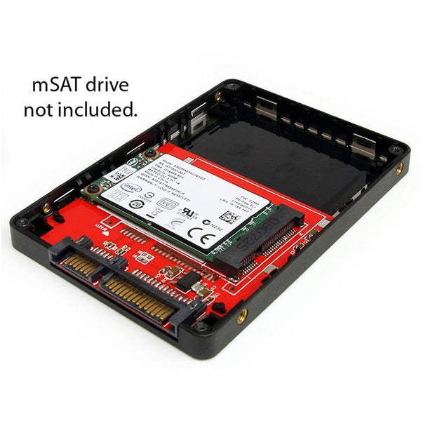 StarTech.com 2.5in SATA to Mini SATA SSD Adapter Enclosure - black.