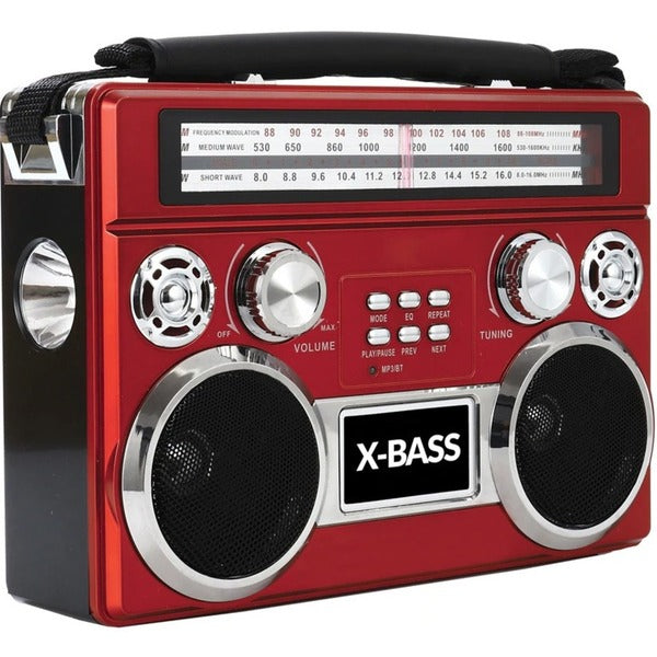 Supersonic Portable 3 Band Radio with Bluetooth and Flashlight