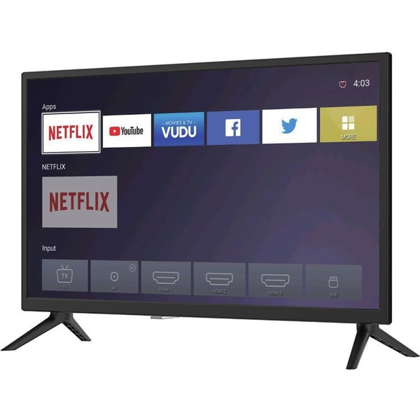 The Supersonic SC-2416STV 24" Smart LED-LCD TV - HDTV - Black on a white background.
