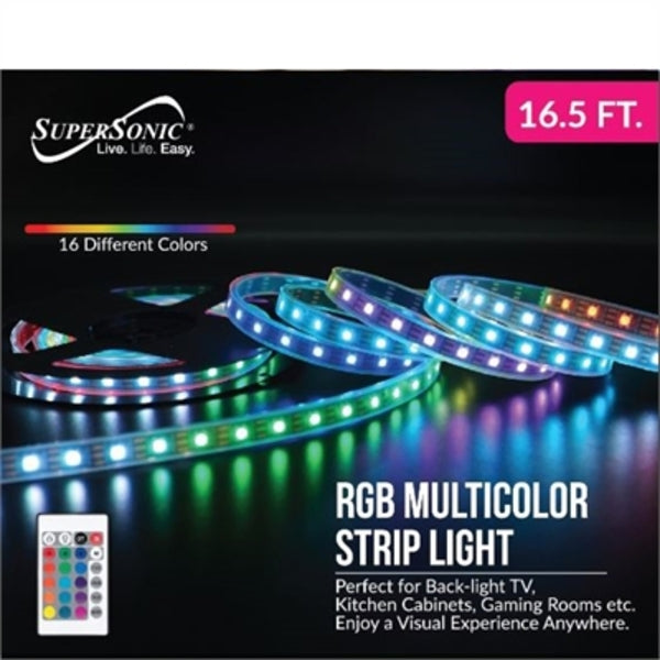 Supersonic 16.5 Ft. RGB Multicolored Strip Lights.