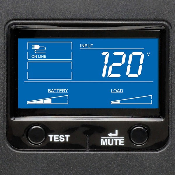 A Tripp Lite UPS Smart 1300VA 720W Tower Battery Back Up LCD Back Up AVR Coax RJ45 USB with a remote control.