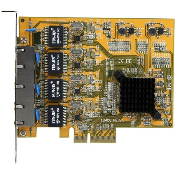 A StarTech.com 4-Port PCI Express Gigabit Network Adapter Card - Quad-Port PCIe Gigabit NIC - e StarTech.com 4-Port PCI Express Gigabit Network Adapter Card - Quad-Port PCIe Gigabit NIC - e StarTech.com 4-Port PCI Express Gigabit Network Adapter Card - Quad-Port PCIe Gigabit NIC.