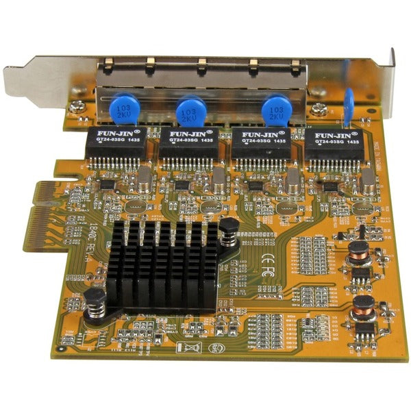 A StarTech.com 4-Port PCI Express Gigabit Network Adapter Card - Quad-Port PCIe Gigabit NIC - e StarTech.com 4-Port PCI Express Gigabit Network Adapter Card - Quad-Port PCIe Gigabit NIC - e StarTech.com 4-Port PCI Express Gigabit Network Adapter Card - Quad-Port PCIe Gigabit NIC.